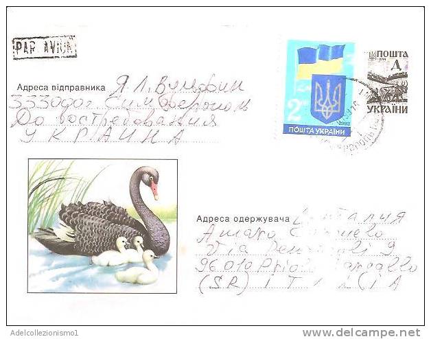 62962)lettera Aerea Russa Con 2 Valori + Annullo - Used Stamps