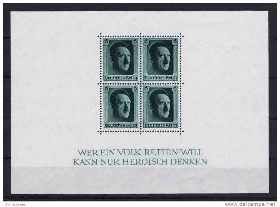 Deutschland: Dt. Reich.  Block 7 MNH / ** - Blocks & Sheetlets