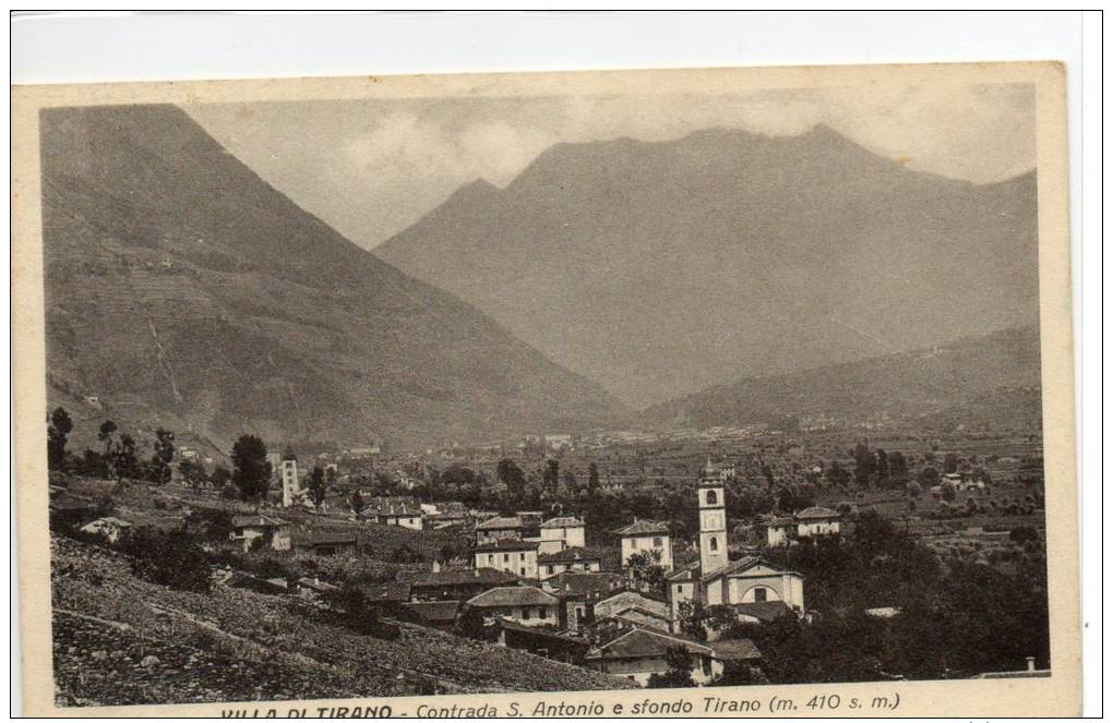 VILLA DI TIRANO-CONTRADA S.ANTONIO E SFONDO TIRANO-VG 1953-FORMATO PICCOLO - Altri & Non Classificati