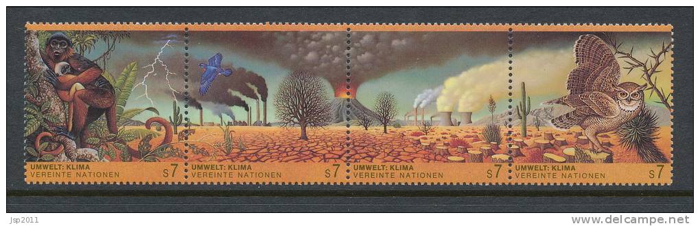 UN Vienna 1993 Michel #  156-159, Strip Of 4, MNH (**) - Unused Stamps