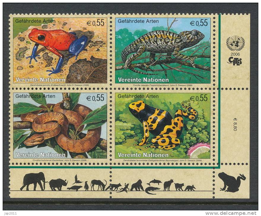 UN Vienna 2006 Michel # 461-464, 4 Block With Lable In Lower Right Side MNH ** - Blokken & Velletjes