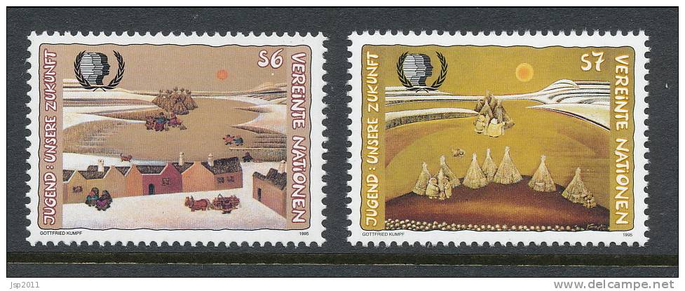 UN Vienna 1995 Michel # 184-185, MNH ** - Unused Stamps