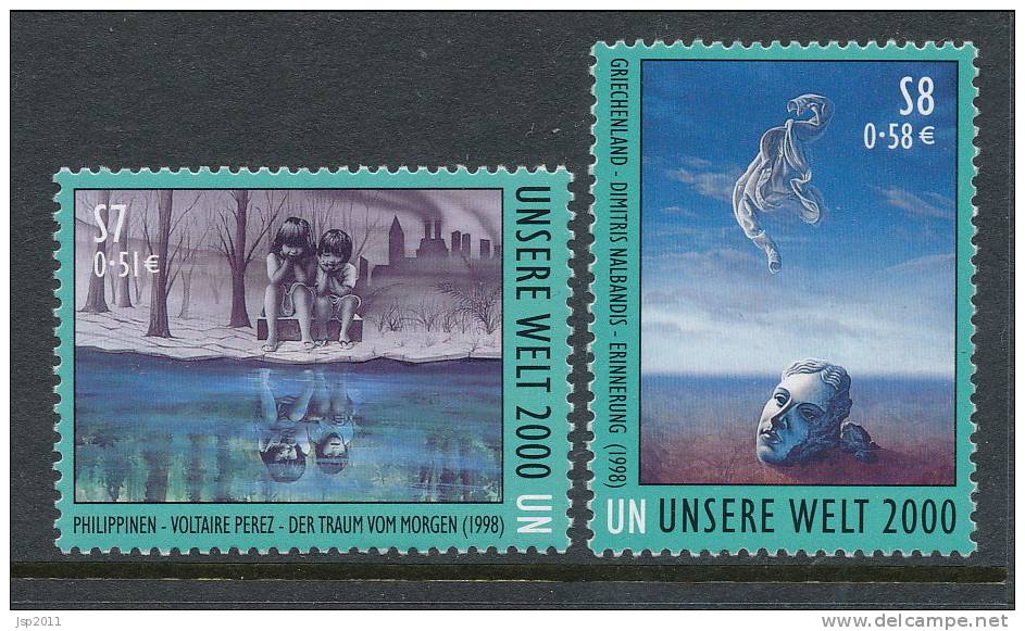 UN Vienna 2000 Michel # 307-308, MNH ** - Ungebraucht