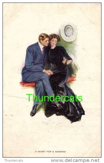 CPA ILLUSTRATEUR CLARENCE F. UNDERWOOD COUPLE HOMME FEMME ** ARTIST SIGNED GLAMOUR CARD COUPLE LADY MALE - Underwood, Clarence F.