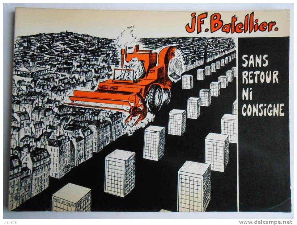 Recueil D´illustrations De BATELLIER Dédicacé "Sans Retour Ni Consigne "EO 1981 - Dedicados