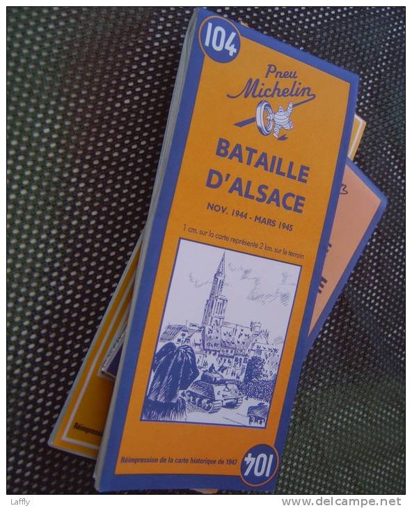 Carte De La Bataille D'Alsace 1944 à 1945 Battle Of Alsace (reprint Of 1947 Map) - 1939-45