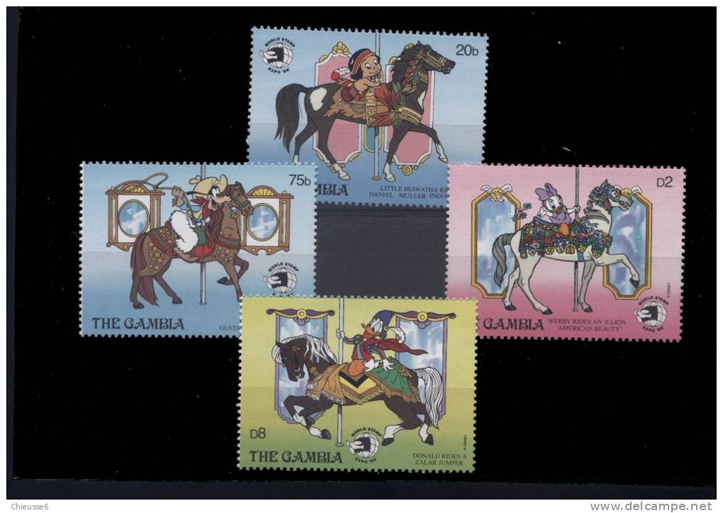 Lot 97  - B8	Gambie** 841 à 844 - Mickey - Gambie (1965-...)