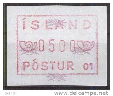 ISLAND 1983 Mi-Nr. ATM 1.1.1 Automatenmarke ** MNH - Vignettes D'affranchissement (Frama)