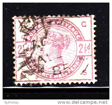 Great Britain Used Scott #101 2 1/2p Victoria, Lilac Position GS - Usados