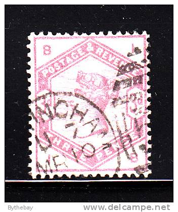 Great Britain Used Scott #102 3p Victoria, Lilac Position IB - Gebraucht