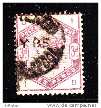 Great Britain Used Scott #102 3p Victoria, Lilac Position ID - Usados