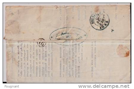 BELGIQUE: 1855:2 X N°7 Sur Lettre De LIEGE Vers BRUXELLES.+ TEXTE.Oblit.Liège Et Bruxelles Double Cercle. - 1851-1857 Médaillons (6/8)