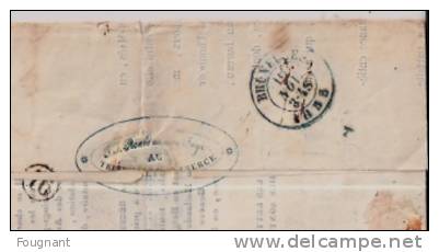 BELGIQUE: 1855:2 X N°7 Sur Lettre De LIEGE Vers BRUXELLES.+ TEXTE.Oblit.Liège Et Bruxelles Double Cercle. - 1851-1857 Médaillons (6/8)