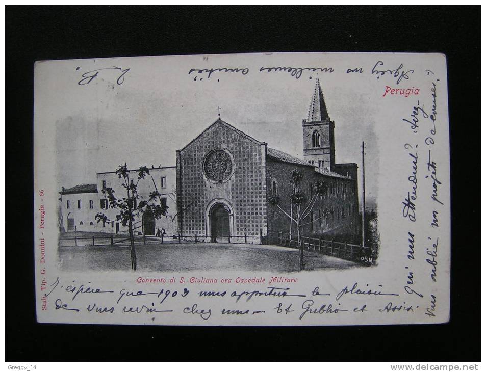 CP Carte Postale Cartolina Perugia Convento Di S. Guiliana Ora Ospedale Militare (3) - Perugia