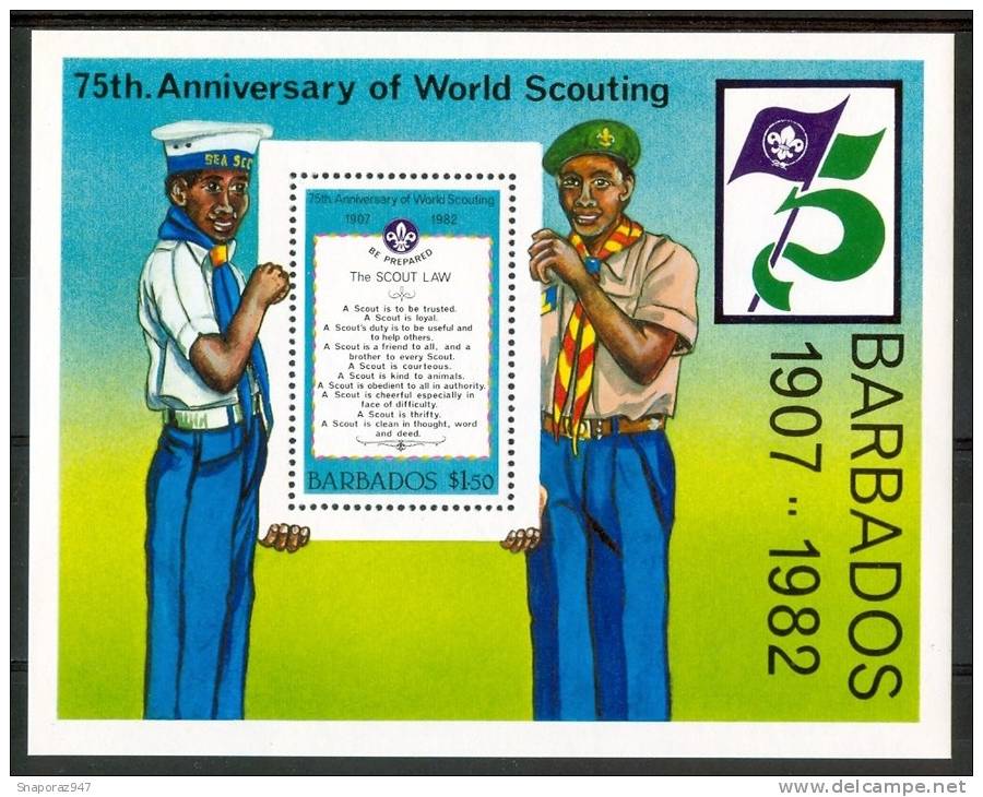 1982 Barbados Scout Scoutisme Scouting Set MNH** -Sc37 - Nuevos