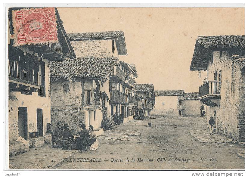 J J S 179 / C P A -ESPAGNE- FUENTERRABIA  -BARRIA DE LA MARRINA  CALLE DE SANTIAGO - Fuerteventura