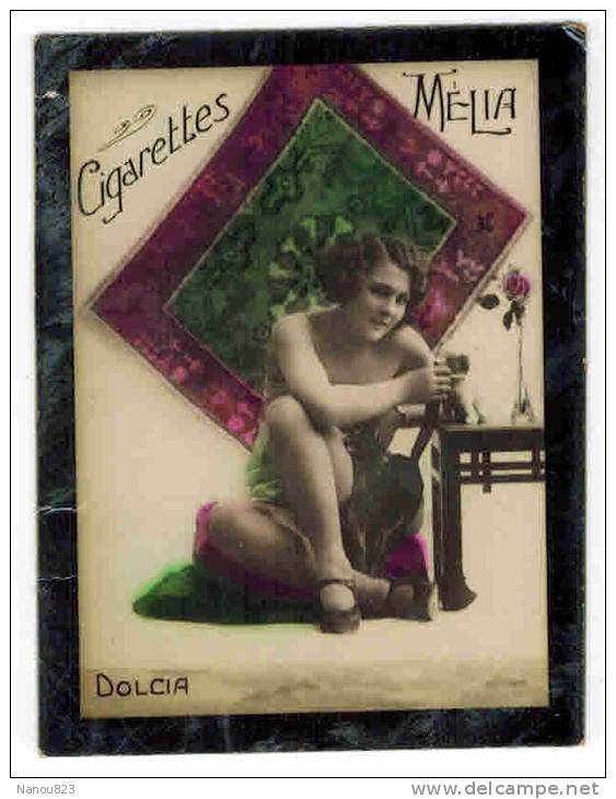 CHROMO COULEUR CIGARETTES MELIA  ALGER ARTISTE SPECTACLE PIN UP : "DOLCIA" - Melia