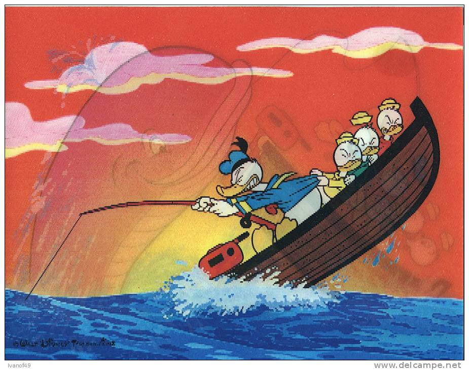 Donald Duck - Angler Of ... Whales - Carte  Avec Hologramme - Disneyworld