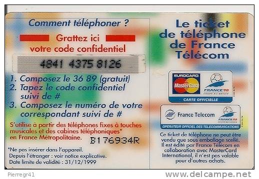 2-TICKET-TELEPHONE-FT-100 F- FOOTIX-GOAL Et JOUEUR-31/12/1999--T BE - FT