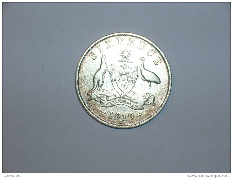 Australia 6 Pence 1919 M  (4482) - Sixpence