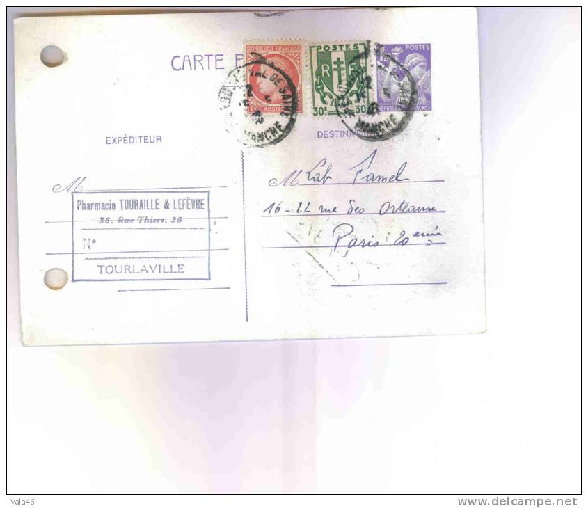 FRANCE      ENTIER POSTAL      N°651   CP1   PLUS  676 PLUS 671 - Postales Tipos Y (antes De 1995)