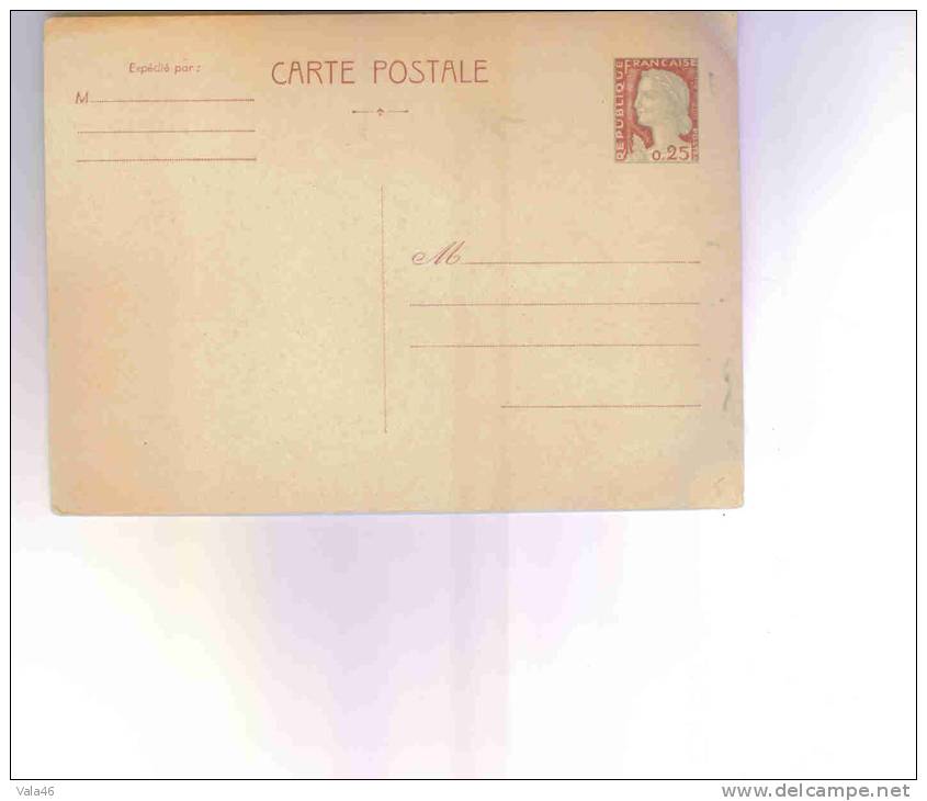 FRANCE      ENTIER POSTAL      N°1263   CP1  NEUF - Standard- Und TSC-AK (vor 1995)