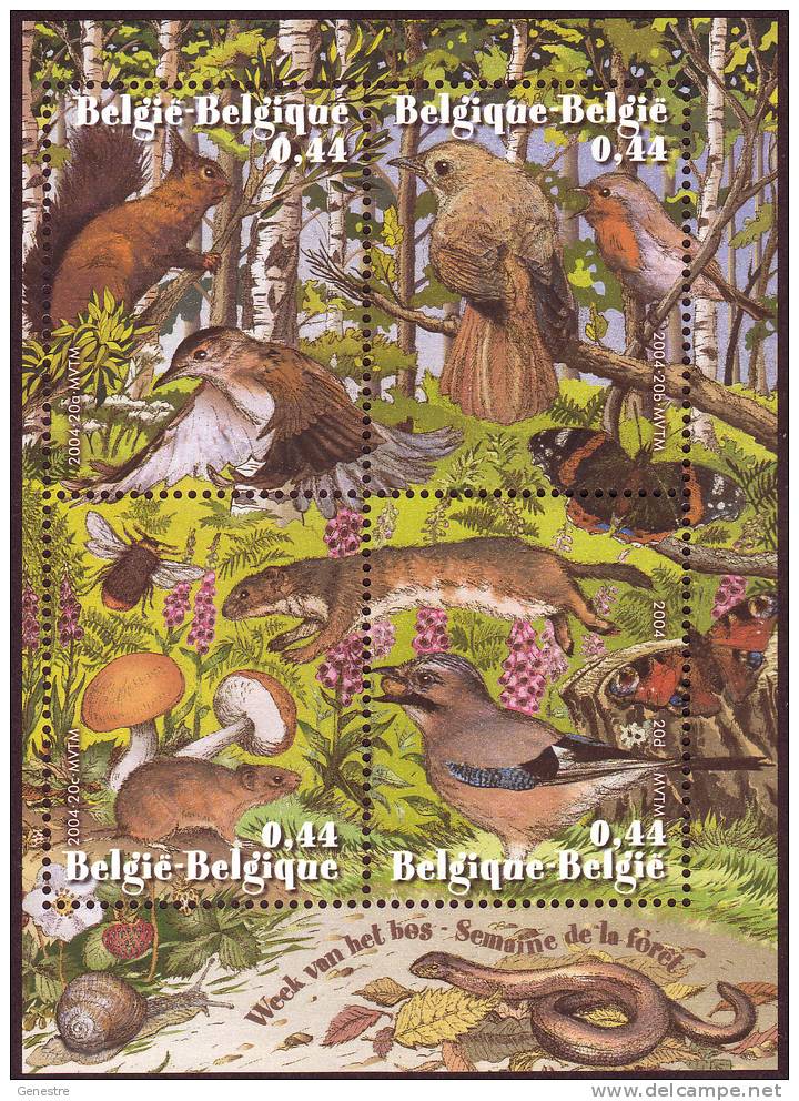 Belgique COB 3312 à 3315 - BL115 ** (MNH) - 2002-… (€)