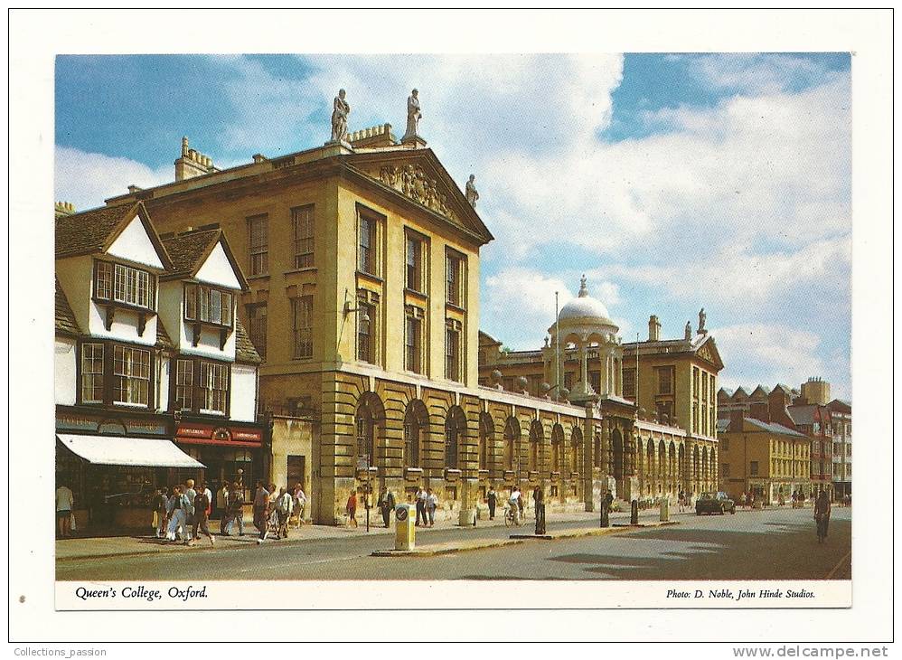 Cp, Angleterre, Oxford, Queen's College, écrite - Oxford