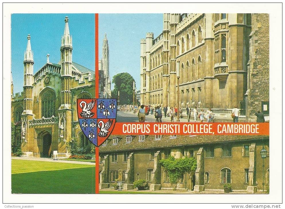 Cp, Angleterre, Cambridge, Corpus Christi College, Multi-Vues, Voyagée 1985 - Cambridge