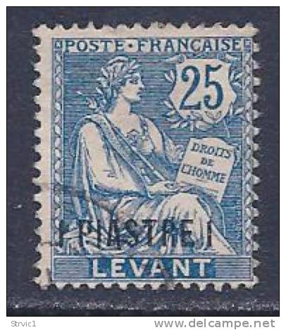 France, Offices In Turkey, Levant,scott #34 Used "Rights Of Man" Surcharged, 1903 - Other & Unclassified