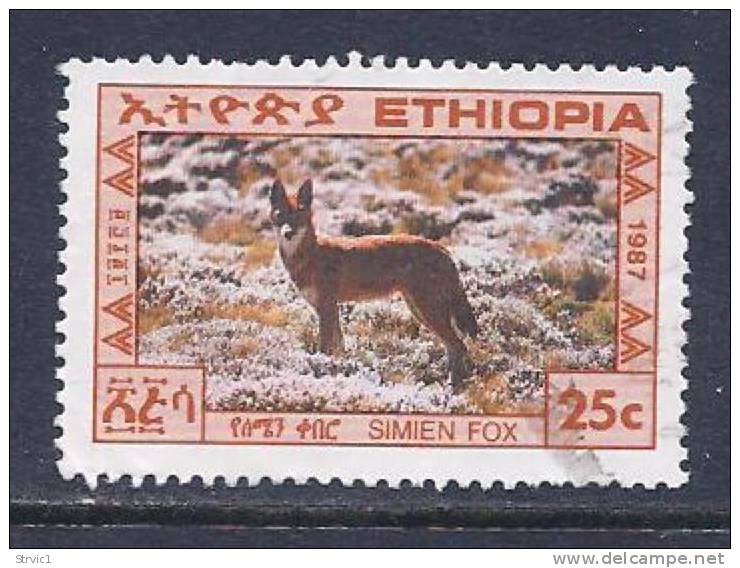 Ethiopia, Scott # 1182 Used Simien Fox, 1987 - Ethiopie