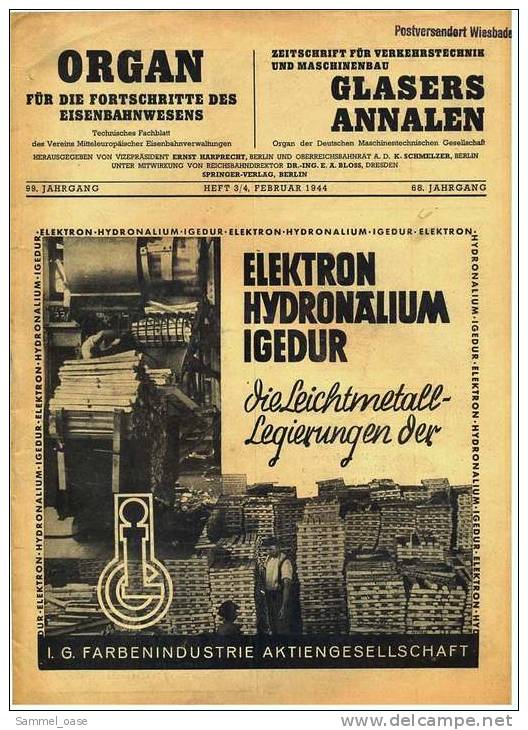 Februar 1944 - Zeitschrift Organ Für Die Fortschritte Des Eisenbahnwesen - Für Verkehrstechnik Und Maschinenbau - Automobile & Transport