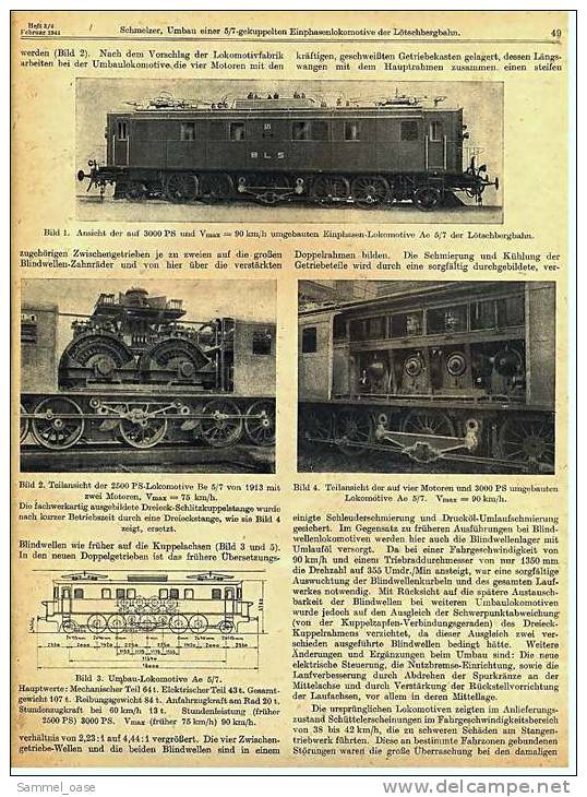 Februar 1944 - Zeitschrift Organ Für Die Fortschritte Des Eisenbahnwesen - Für Verkehrstechnik Und Maschinenbau - Automobile & Transport