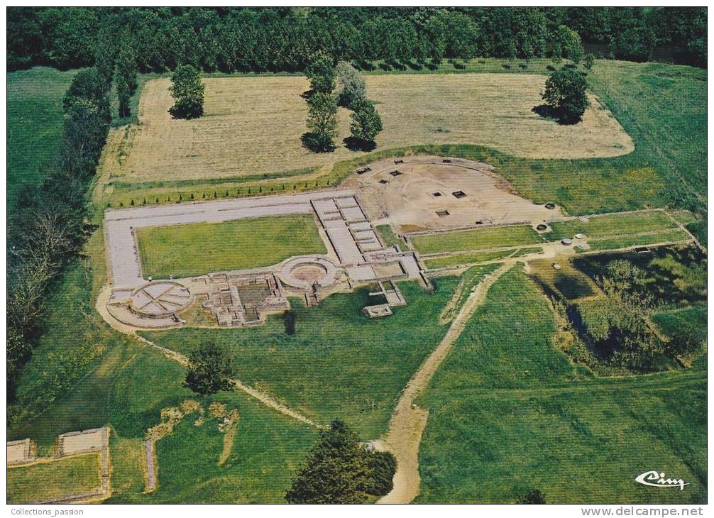 Cp , 89 , St-PÈRE-sous-VEZELAY , Fouilles Des Fontaines-Salées , Vue Générale Aérienne Du Site - Fontaines Salees