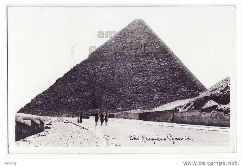 EGYPT~THE KHUFU-GREAT PYRAMID OF GIZA ~c1940s Vintage Photo Postcard~RPPC [c4850] - Pyramids