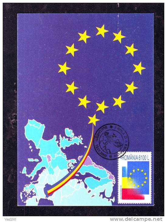 EU,CM,MAXICARD,CARTES MAXIMUM,2000,ROMANIA - Europese Instellingen