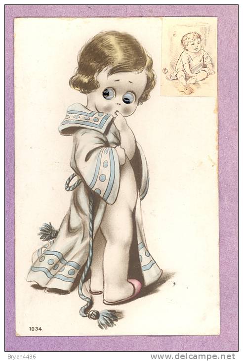 CPA - Bébé Aux Yeux De Porcelaine - Matière -n° 1034 - Très Bel Etat (voir 2 Scans) - Porcelaine