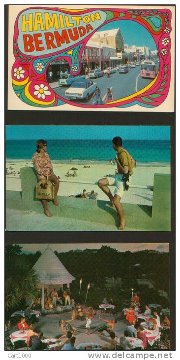 LOTTO LOT STOCK  3 CARDS OF BERMUDA  YEARS ´60 - Bermudes