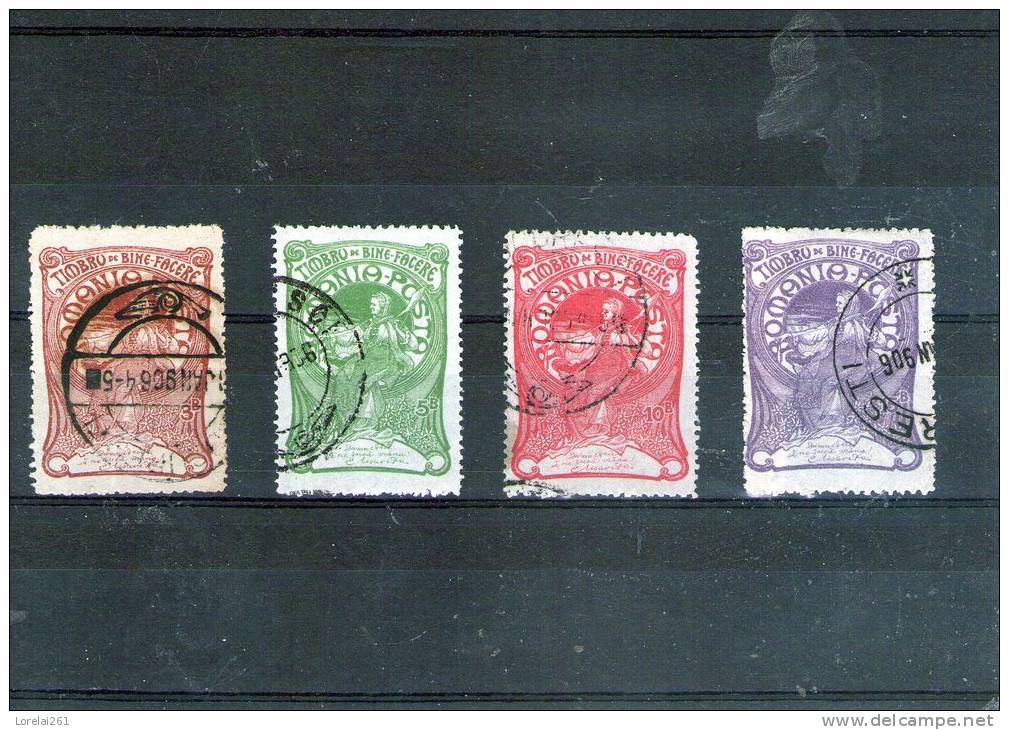 1905/6 - TORCATOAREA/Le Reinr Au Rouet Mi No 161/164 Et Yv 156/159 ORIGINAL - Used Stamps