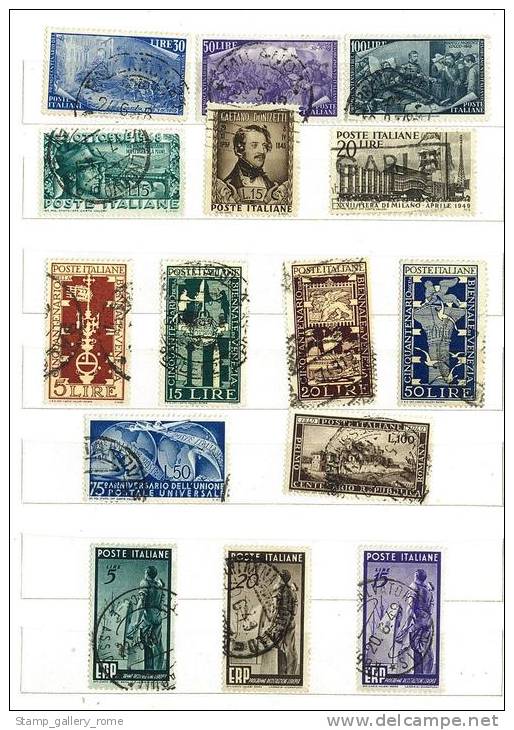 ITALIA REPUBBLICA USATI - INTERESSANTE LOTTO DAL 1946 AL 1961 - MOLTI VALORI NON CONTEGGIATI - VEDI FOTOGRAFIE - Collections (with Albums)