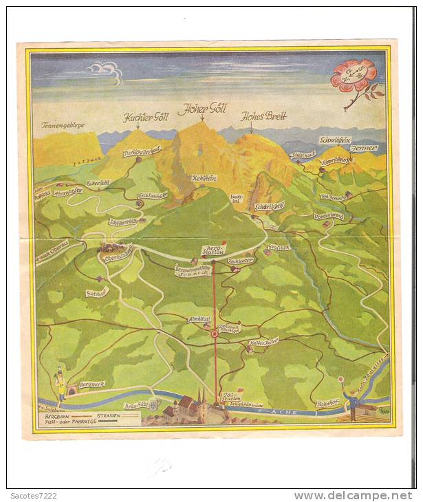 DEPLIANT AVEC PLAN AU DOS : OBERSALZBERGBAHN - BERCHTESGADEN  - AUTRICHE - - Other Plans