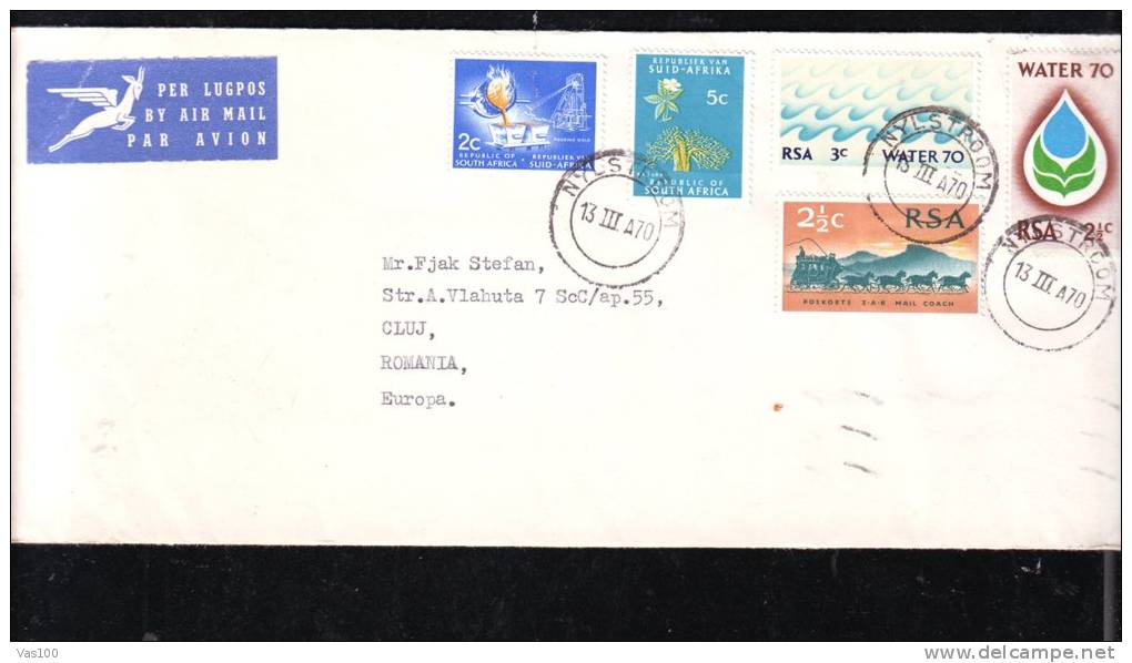 NICE FRANKING ON COVER,1970,SOUTH AFRICA - Covers & Documents