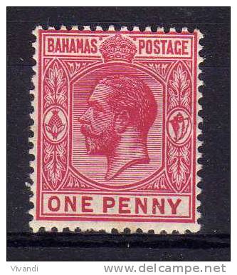 Bahamas - 1912 - 1d Definitive (Watermark Multiple Crown CA) - MH - 1859-1963 Colonia Británica