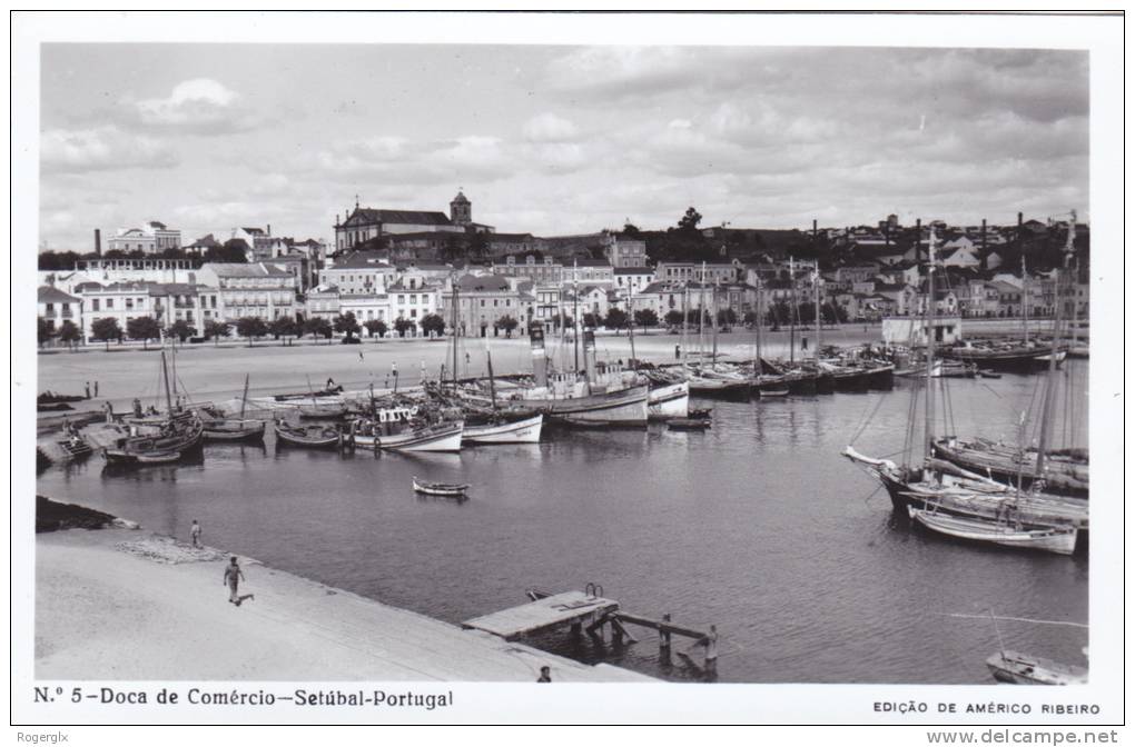 B2243 * PORTUGAL. SETÚBAL. Doca De Comércio. Postal Fotográfico. Photographic Postcard. - Setúbal