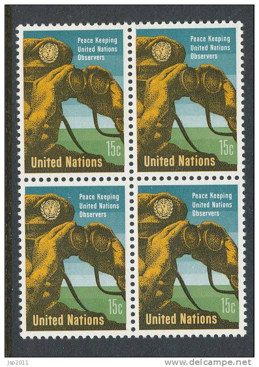 UN New York 1966 Michel 170 Block Of 4, MNH** - Hojas Y Bloques