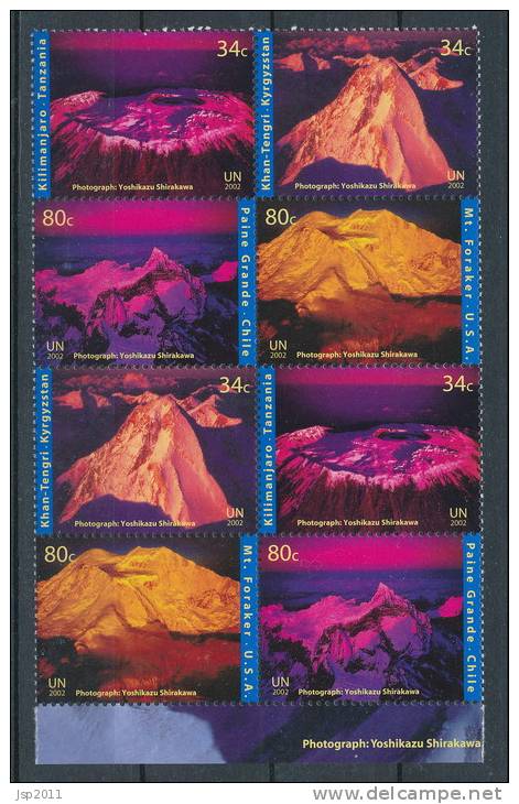 UN New York 2002 Michel 866-899 Block Of 8, MNH** - Blocks & Sheetlets