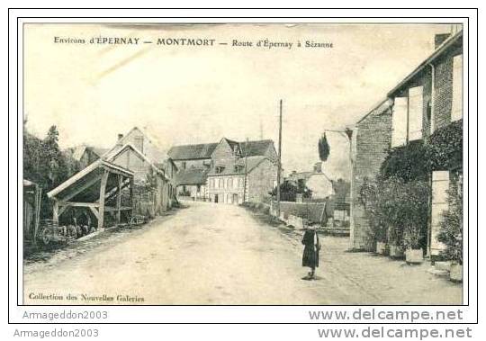 K36 / DPT 51 CPA MONTMORT - ROUTE EPERNAY A SEZANNE - ANIME - Montmort Lucy