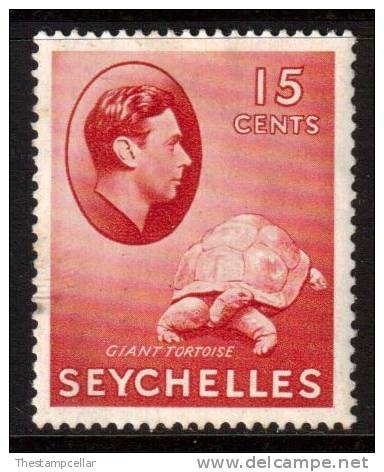 Seychelles Scott 133 - SG139a, 1938 George VI 15c MH* - Seychellen (...-1976)