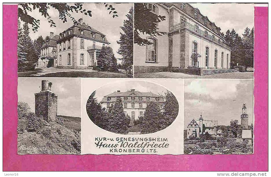 KRONBERG IM TAUNUS  -   5 ANSICHTEN DER KUR U. GENESUNGSHEIM ** HAUS WALDFRIEDE ** -  Verlag :OPPERMANN Aus Bergen N°K53 - Kronberg