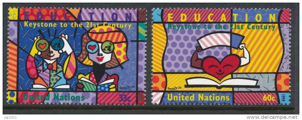 UN New York 1999 Michel 828-829, MNH** - Ungebraucht